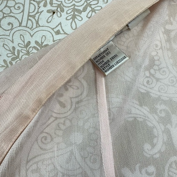 Vintage 80s 90s Size Medium Sheer Roses Floral Romantic Duster Cardigan maxi - Picture 11 of 11